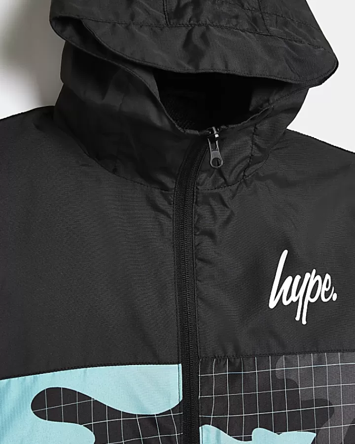 Boys Hype camo hooded jacket | Riverisland Fashion